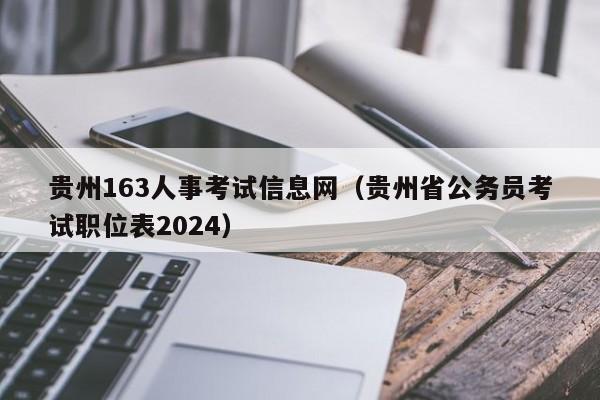 贵州163人事考试信息网（贵州省公务员考试职位表2024）